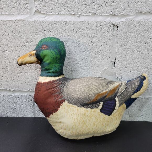 Vintage Ducks Fabric Pillows Figures Decorations Lot of 3 Handmade - Picture 3 of 16